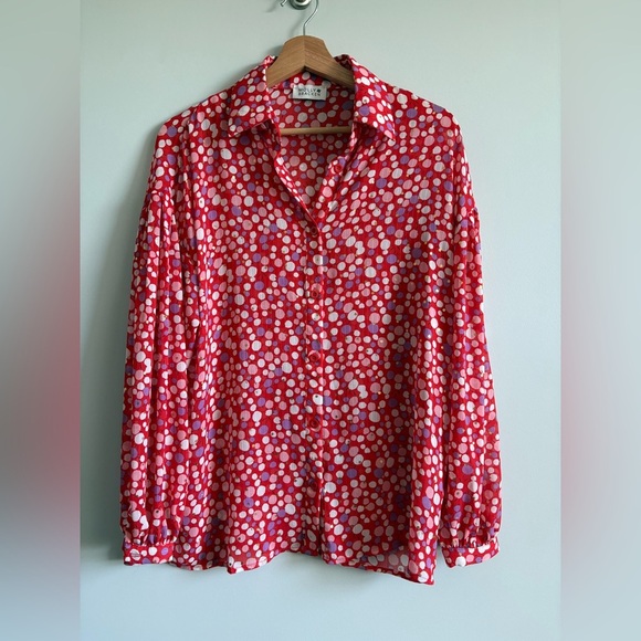 Molly Bracken Balloon Sleeves Shirt | Size Large - Picture 6 of 10